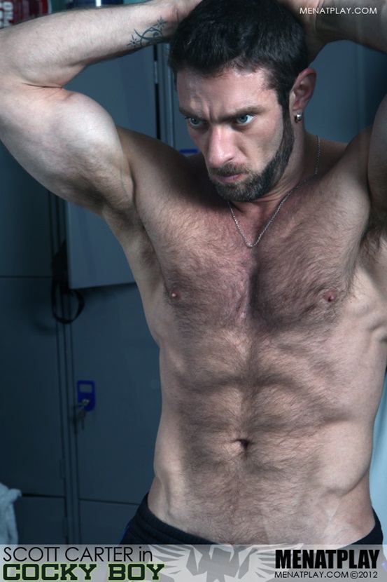 Hairy chested Spanish hunk Scott Carter 4 Ripped Muscle Bodybuilder Strips Naked and Strokes His Big Hard Cock photo1 - Hairy chested Spanish hunk Scott Carter