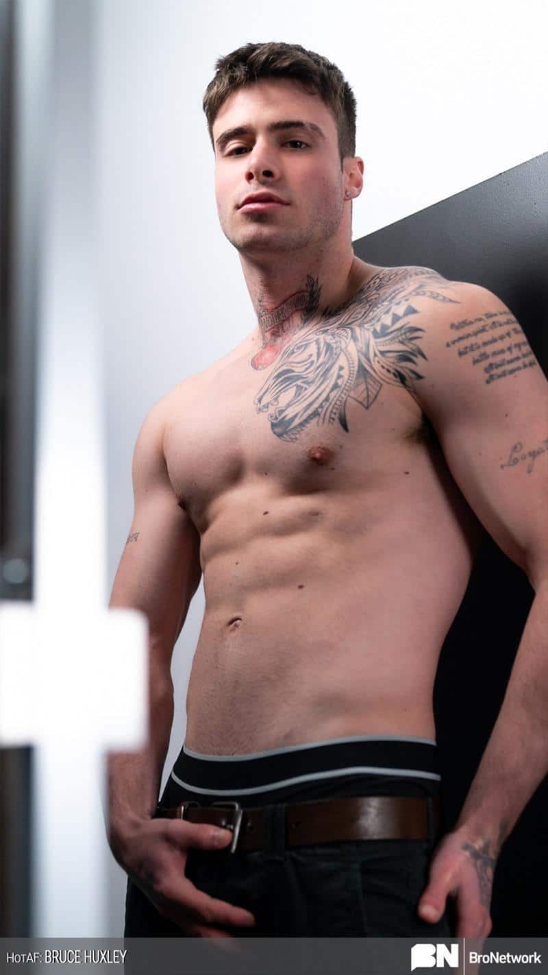 Hot tattooed young muscle boy Bruce Huxley strips naked jerking huge thick dick 10 gay porn pics - Hot tattooed young muscle boy Bruce Huxley strips naked jerking his huge thick dick