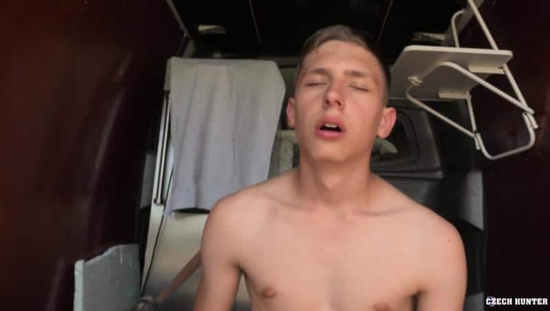 Czech Hunter 661 hottie young straight stud stripped fucked in back of a van 25 gay porn pics - Czech Hunter 661 hottie young straight stud stripped and fucked in the back of a van